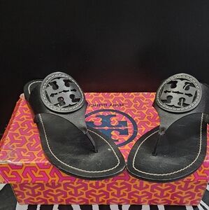 Tory Burch Black Thong Sandals